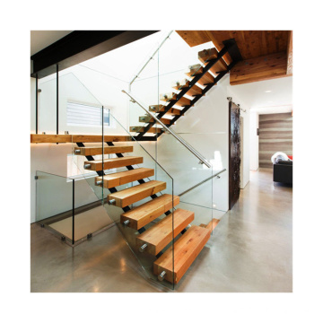 Glass Railing Straight Staircase Design iron snail price stairs